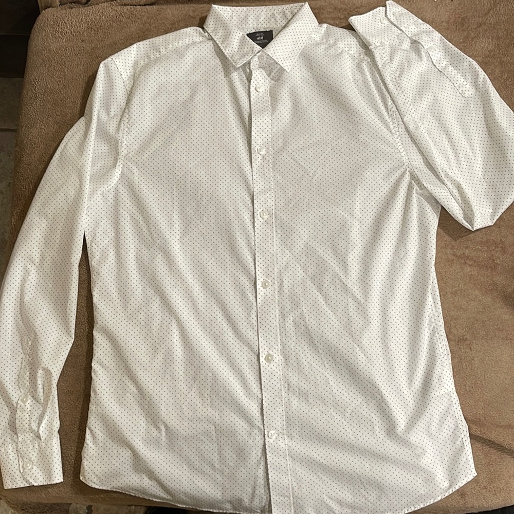 Mens H&M slim fit Dress Up shirt